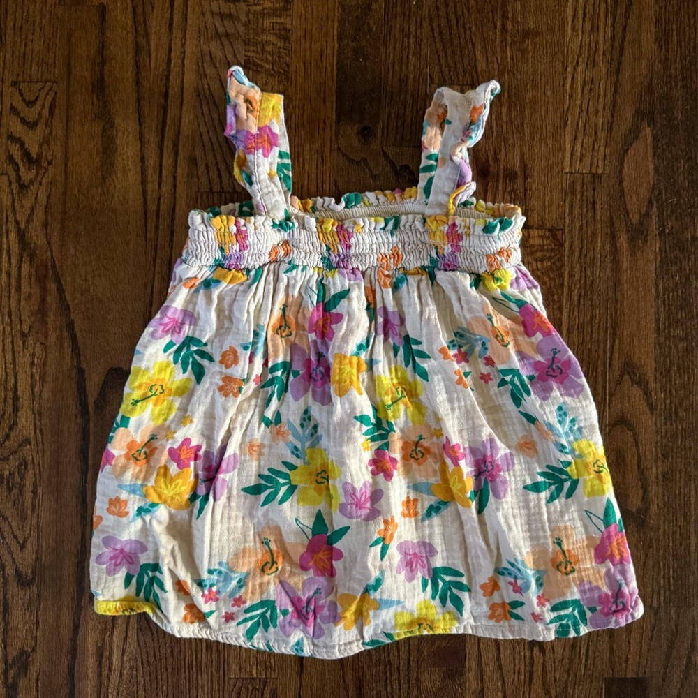 Cat & Jack Floral Kids Top - Size Medium 8